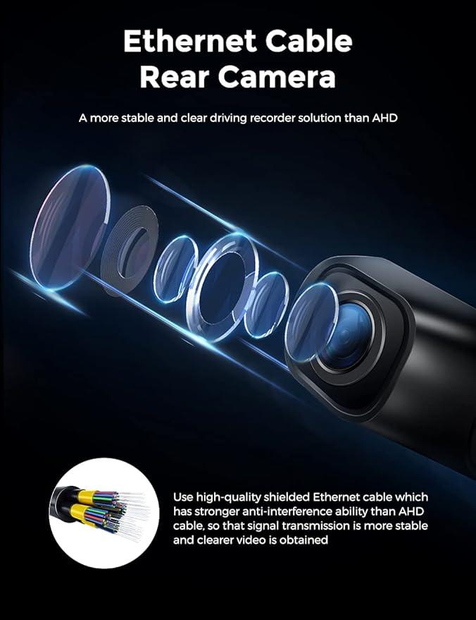 AZDOME Full HD 1080P 150° Wide View Rear Camera 20ft for AZDOME M550 Dash Cam - AZDOME Official Stores