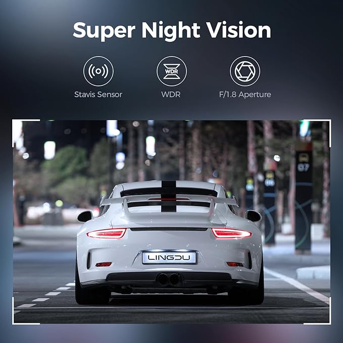 LINGDU D500 1CH Dash Cam 4K with 0.96" Screen Voice Control 24H Parking Mode - AZDOME Official Stores
