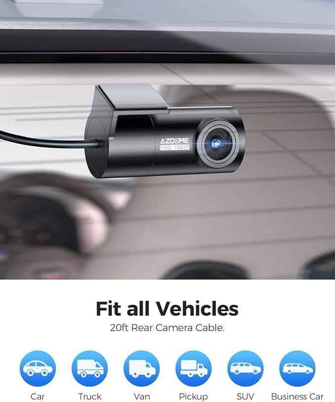 AZDOME Full HD 1080P 150° Wide View Rear Camera 4 Pin for AZDOME M300S Dash Cam - AZDOME Official Stores