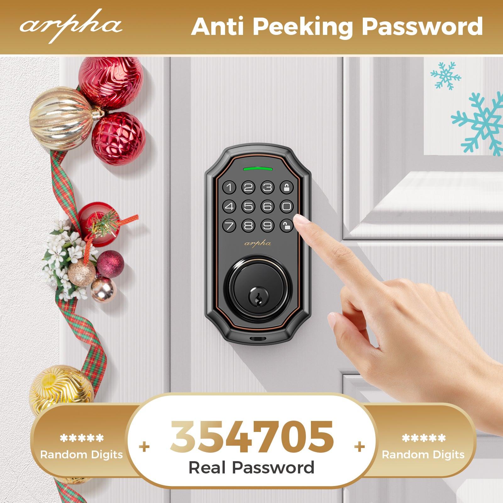Arpha D180 Electronic Keypad Deadbolt Lock Easy to Install - AZDOME Official Stores
