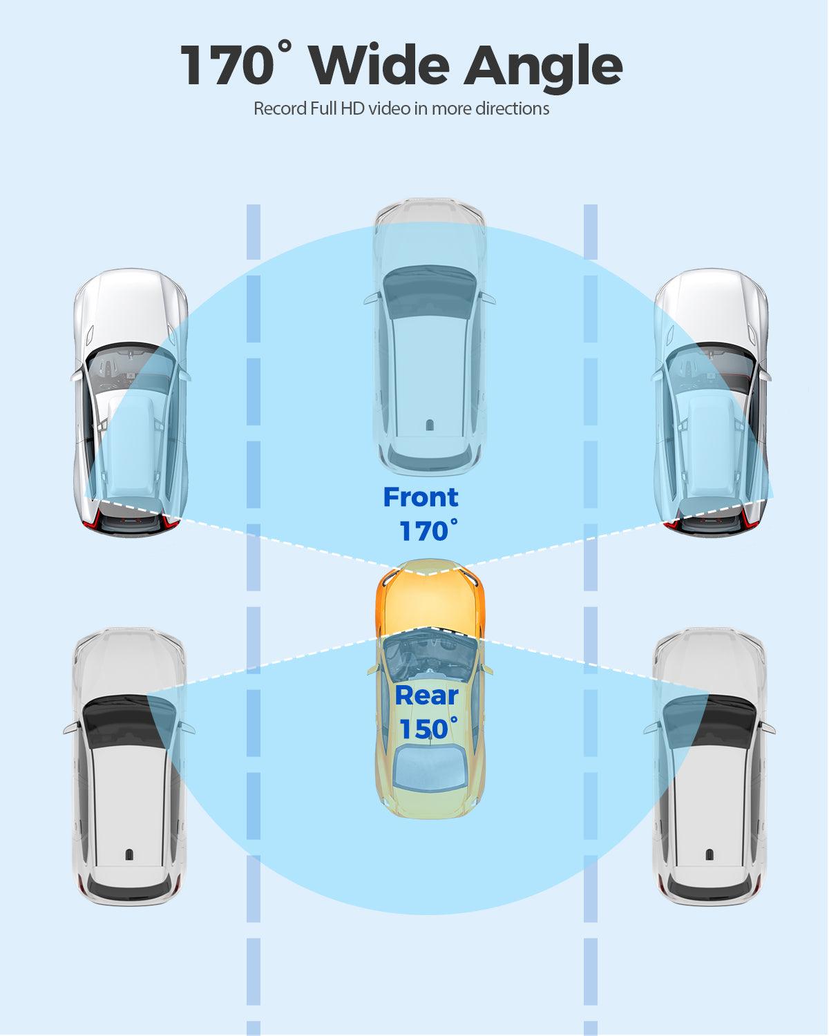 AZDOME M300S 2CH Dash Cam 4K with 5.8G WiFi GPS Voice Control WDR Night Vision 24H Parking Mode - AZDOME Official Stores