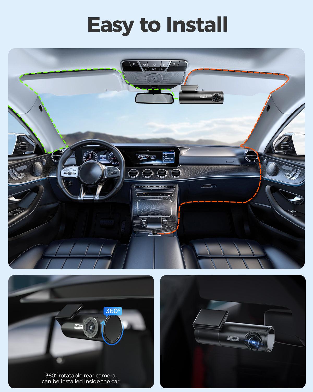 AZDOME M300S 2CH Dash Cam 4K with 5.8G WiFi GPS Voice Control WDR Night Vision 24H Parking Mode - AZDOME Official Stores