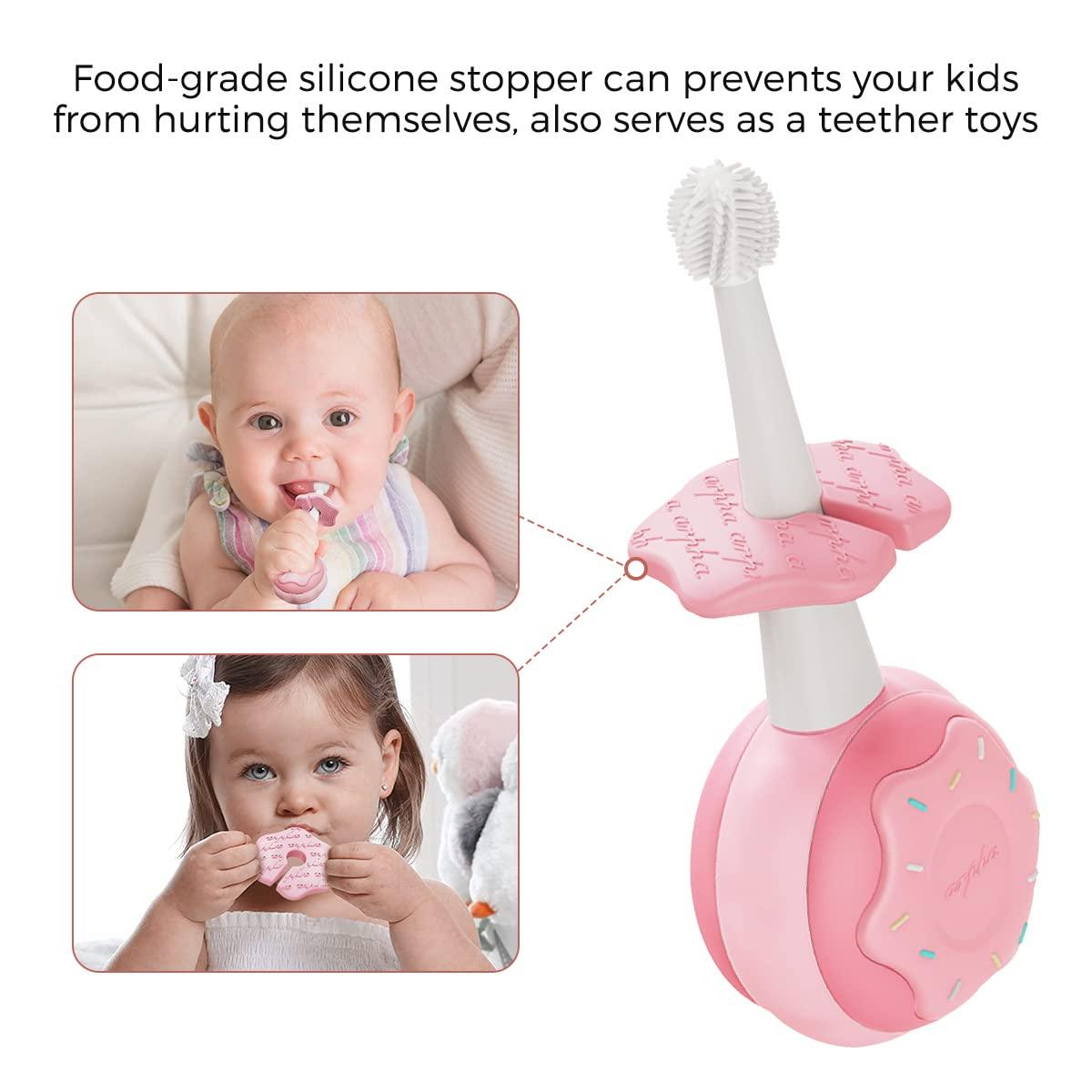 ARPHA X3 Plus Electric Toothbrush for Kids 1-8 Rechargeable with 3 Replacement Heads - AZDOME Official Stores