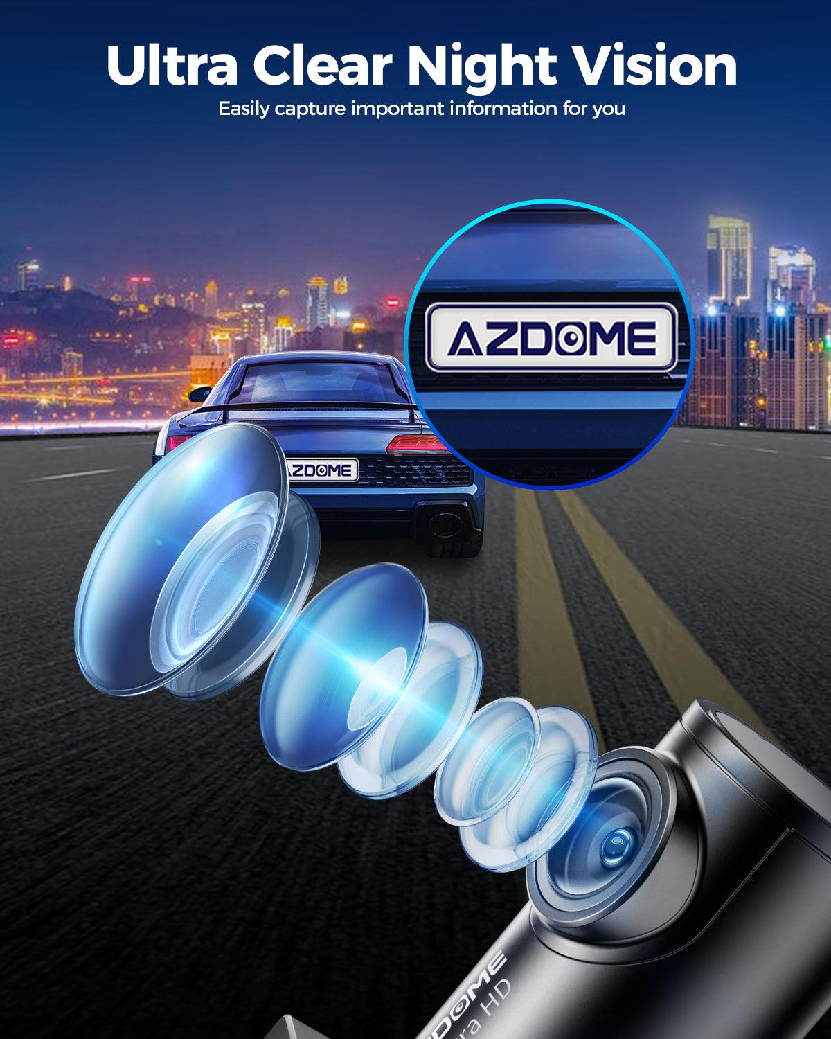AZDOME M300S 2CH Dash Cam 4K with 5.8G WiFi GPS Voice Control WDR Night Vision 24H Parking Mode - AZDOME Official Stores