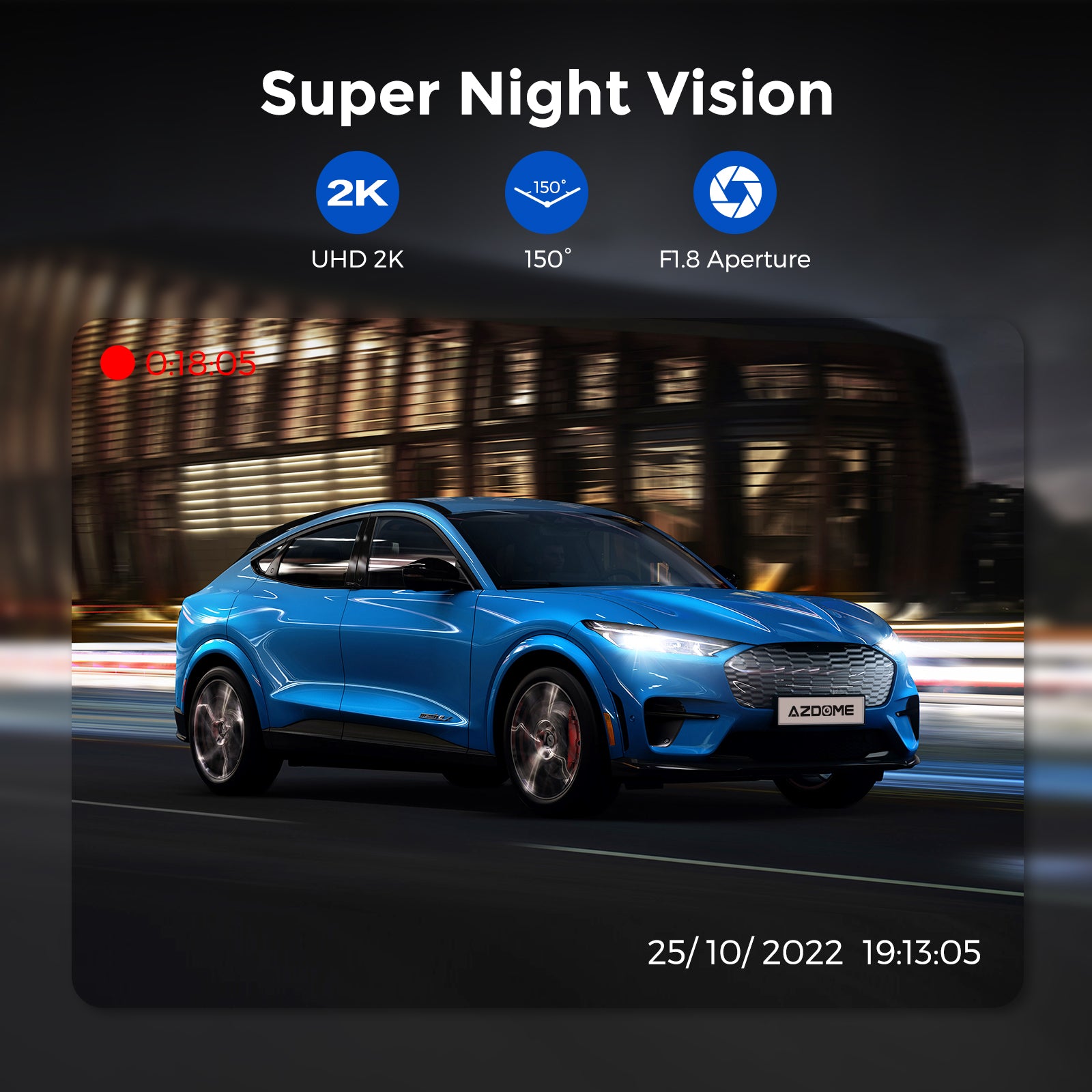 AZDOME M27 1CH Dash Cam 2K with 3" Display 24H Parking Mode - AZDOME Official Stores