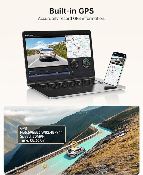 Arpha A14 1CH Dash Cam 4K with Voice Control 24H Parking Mode - AZDOME Official Stores