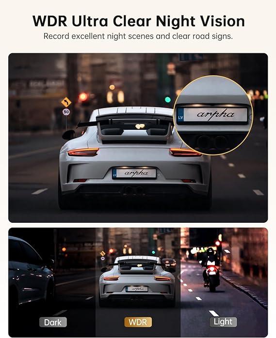 Arpha A14 1CH Dash Cam 4K with Voice Control 24H Parking Mode - AZDOME Official Stores