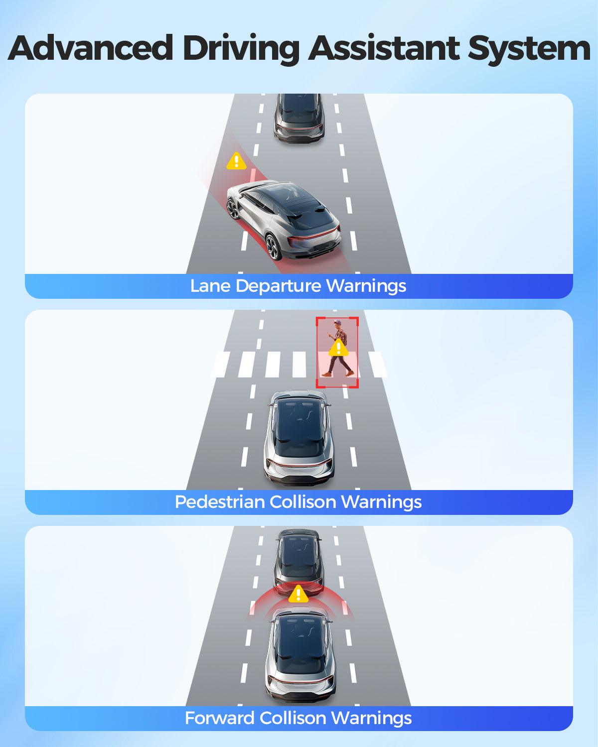 AZDOME GS63 Pro 2CH Dash Cam 4K with No-Light Full-Color Night Vision - AZDOME Official Stores