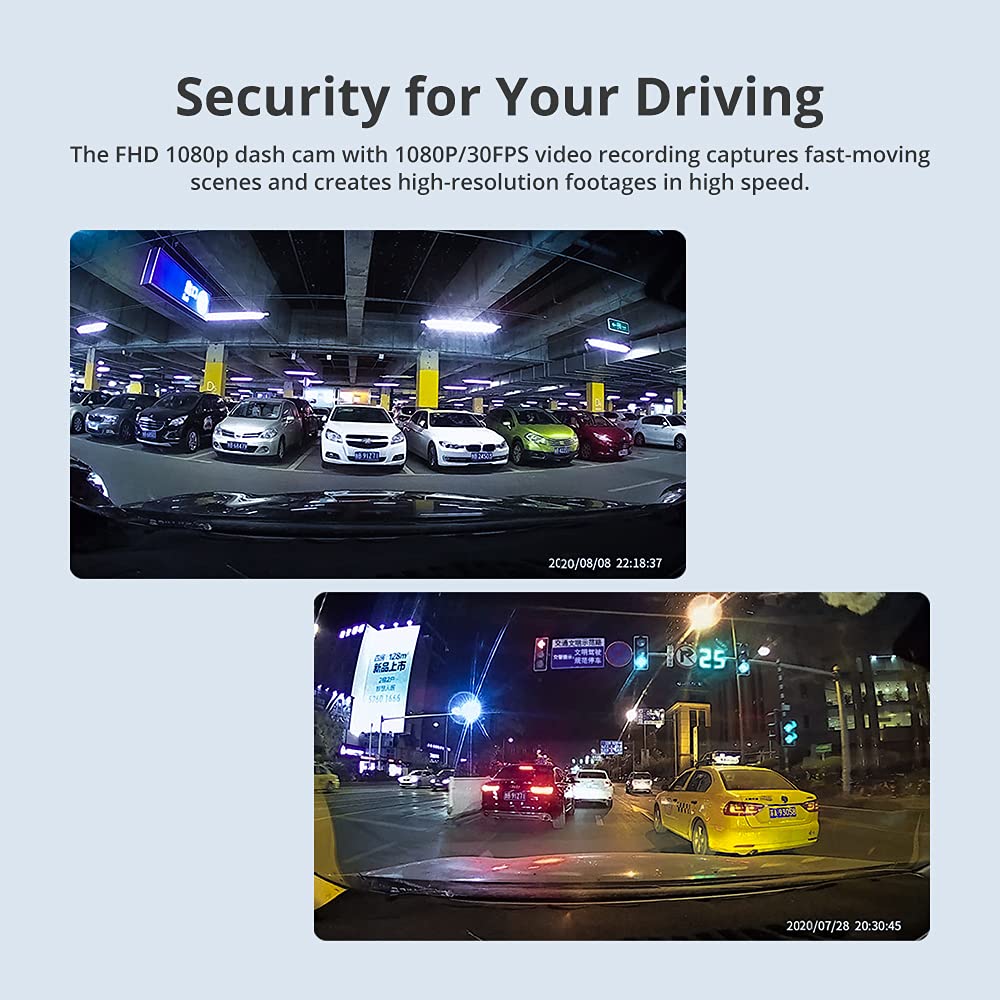 AZDOME M01 Pro 2CH Dash Cam 1080P with ADAS 3" Screen 24H Parking Mode - AZDOME Official Stores