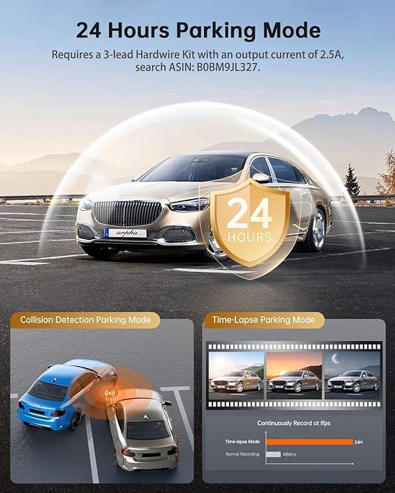Arpha A14 1CH Dash Cam 4K with Voice Control 24H Parking Mode - AZDOME Official Stores