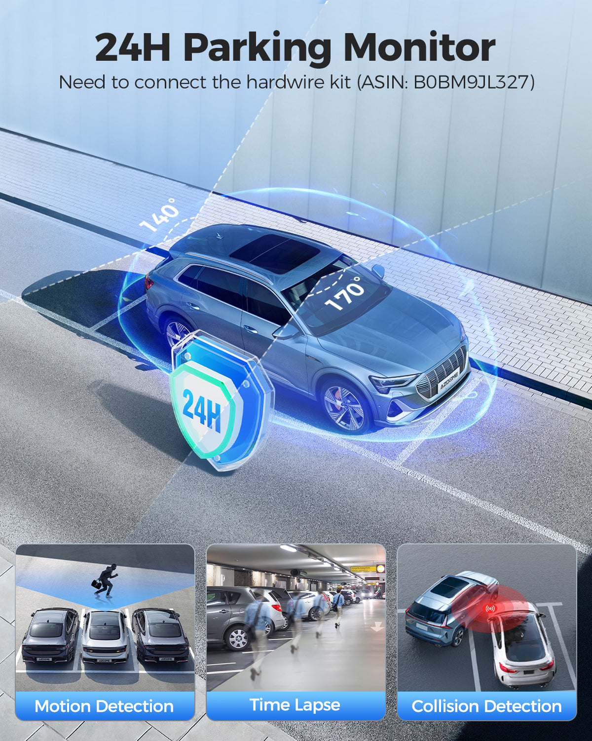 AZDOME GS63H Pro 2CH Dash Cam 4K with Super Night Vision & ADAS 24H Parking Mode