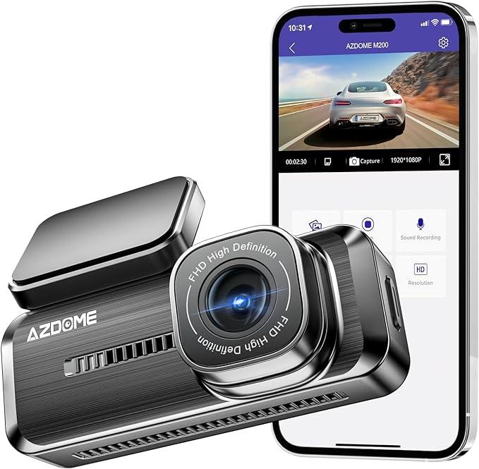 AZDOME M200 1CH Dash Cam 1080P 150° Wide Angle 24H Parking Mode - AZDOME Official Stores