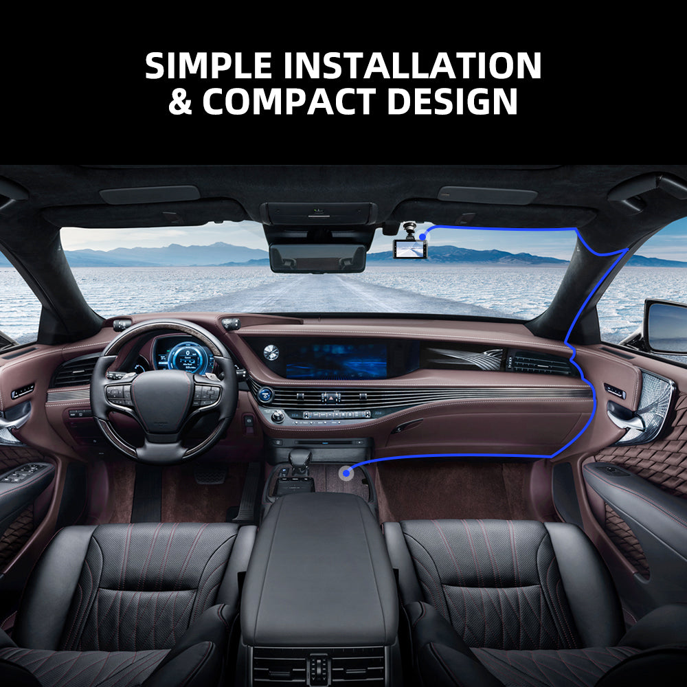 AZDOME M01 Pro 2CH Dash Cam 1080P with ADAS 3" Screen 24H Parking Mode - AZDOME Official Stores