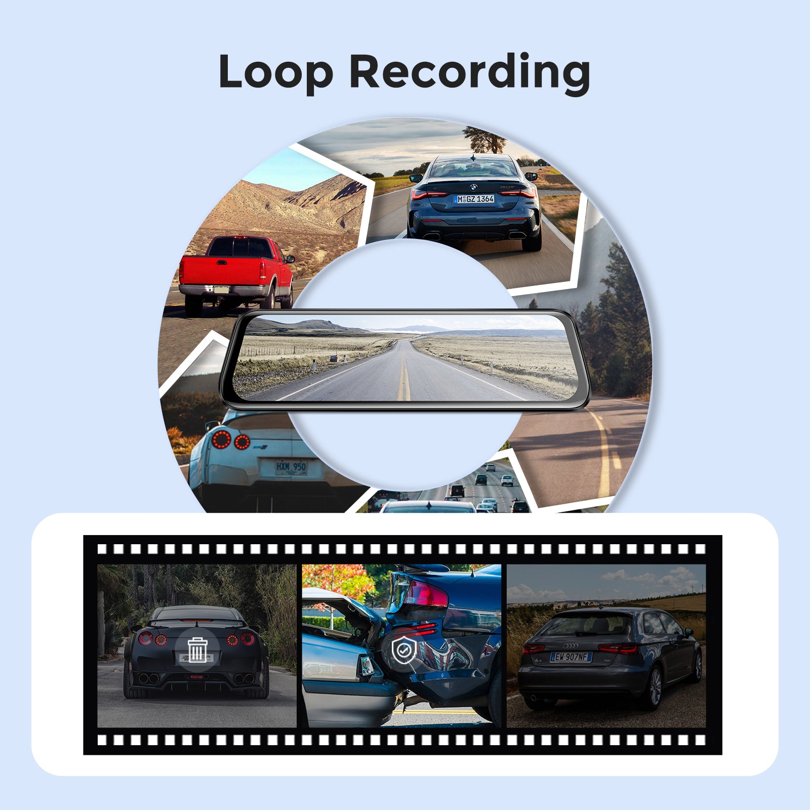 AZDOME AR09 Dual UHD Dash Cam for car,Dual SONY sensor Lens for Higher Resolution,2K UHD Recording