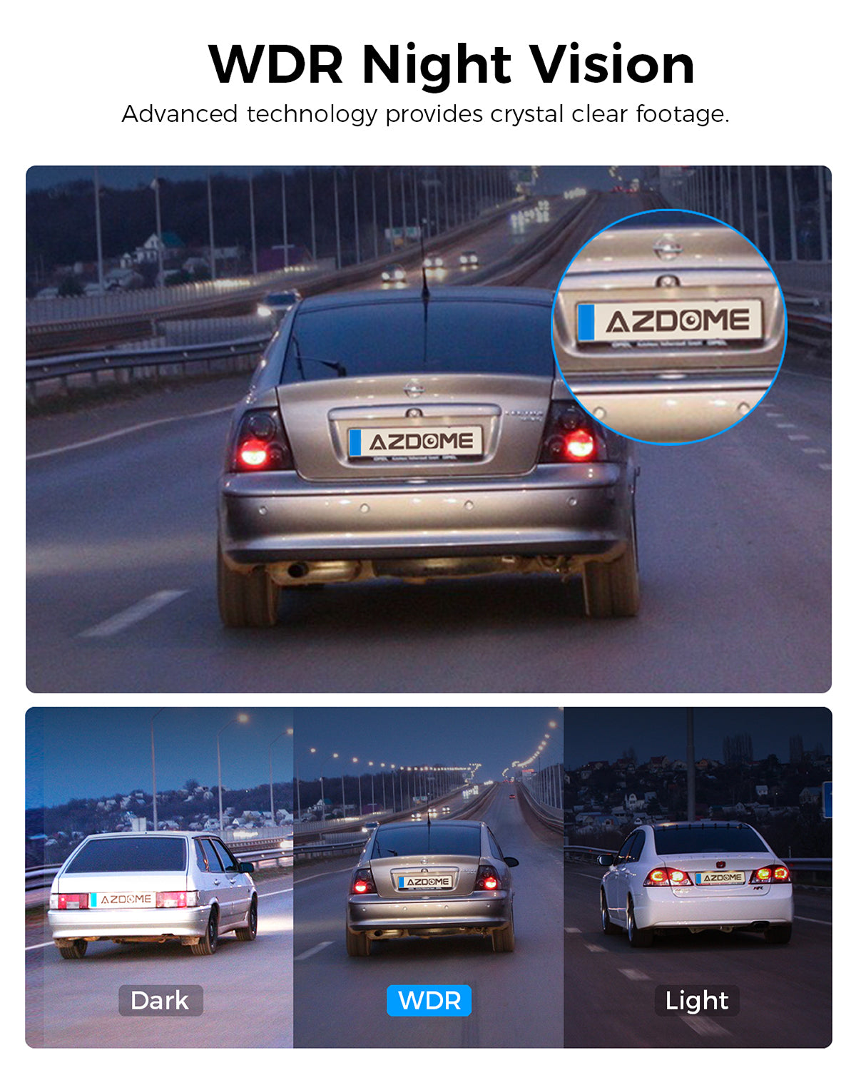 AZDOME M580 2CH Dash Cam 5K with 4" Touch Screen IR Night Vision 24H Parking Mode - AZDOME Official Stores