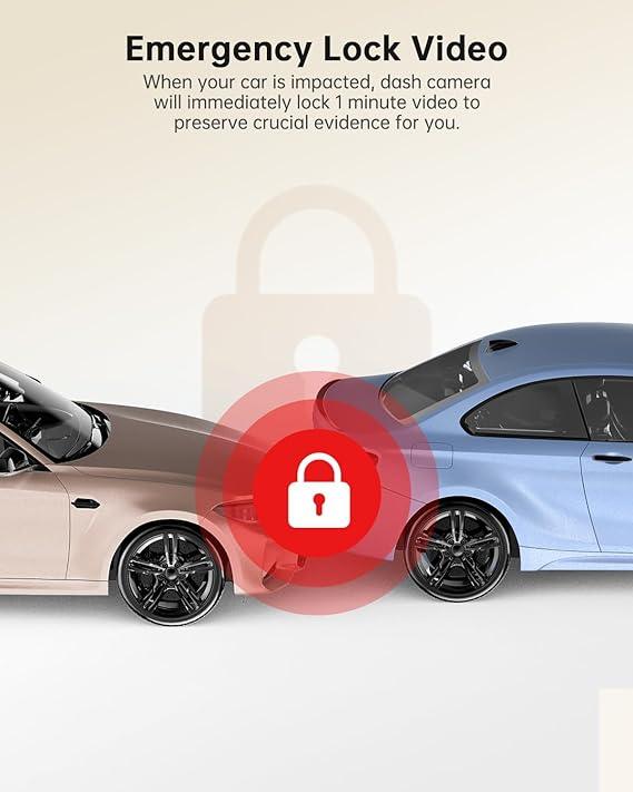 Arpha D25 2CH Dash Cam 5K with 128GB eMMC Voice Control 3'' Touch Screen - AZDOME Official Stores