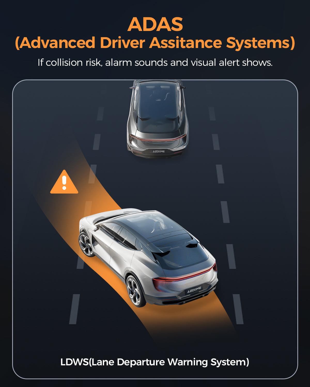 AZDOME M17 Pro Dash Cam - Voice-Activated, 3K Single Channel with 2K Front & 1K Rear Lenses, Super Night Vision, WiFi Enabled, App Control, Includes 64GB Card, Supports Up to 256G, Loop Recording & Emergency Lock - AZDOME Official Stores