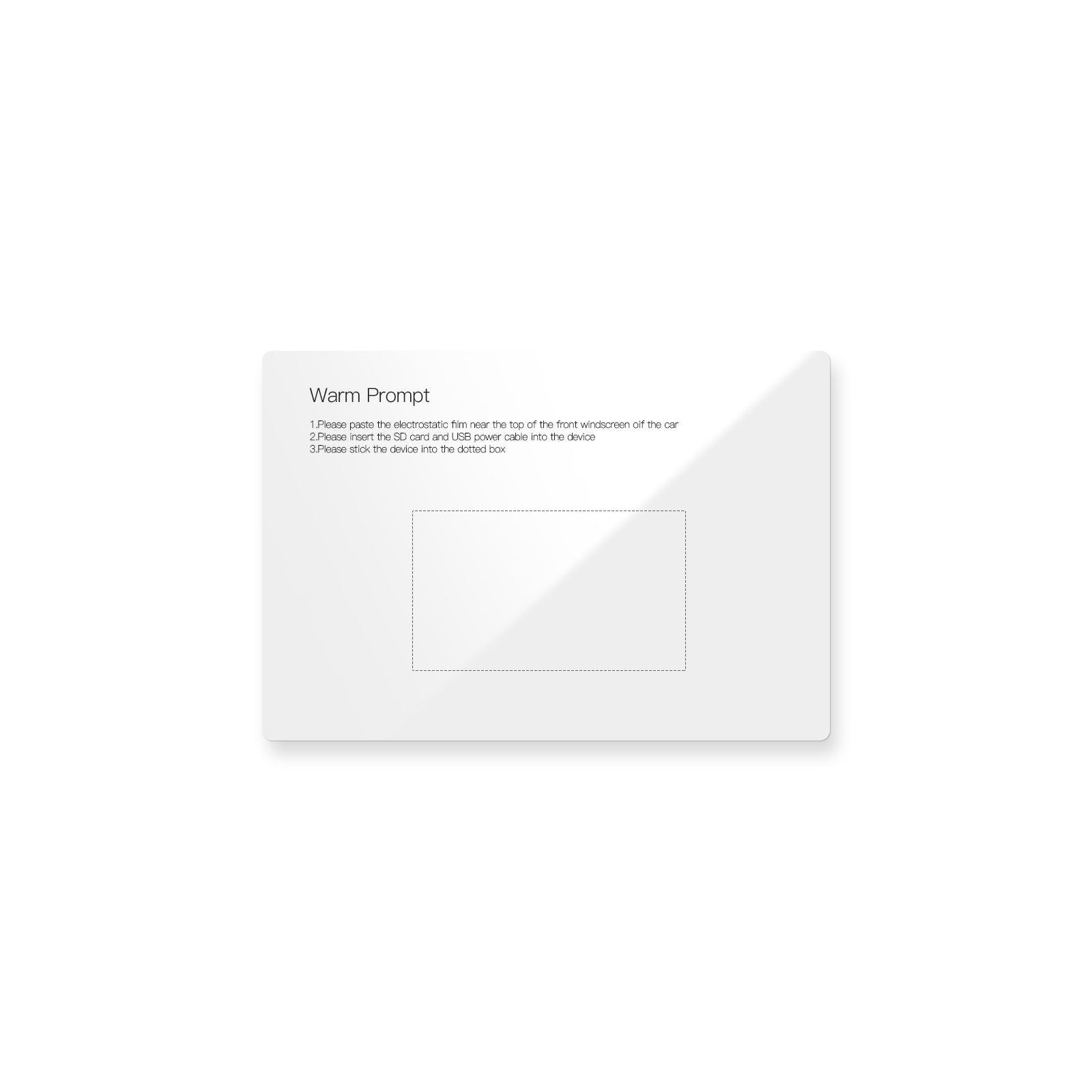 AZDOME M550 Dash Cam 3M Sticky x 1 and Invisible Electrostatic Film *1 - AZDOME Official Stores