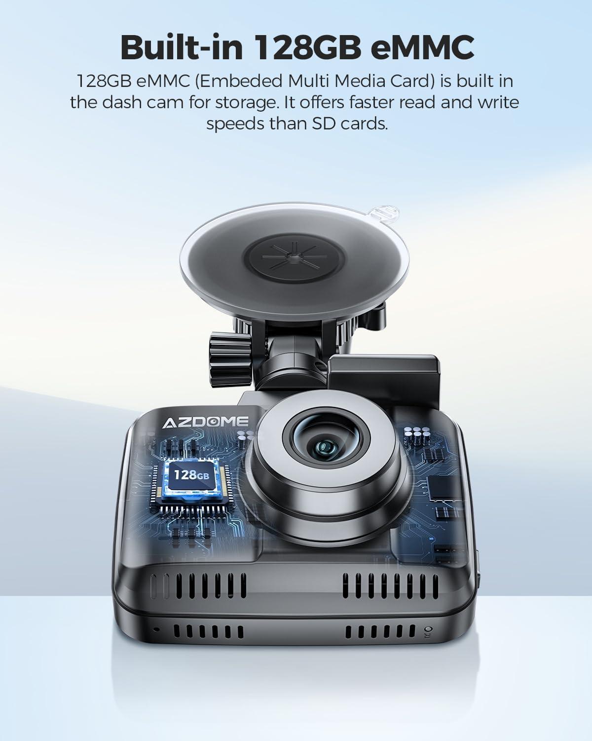 AZDOME GS63 Pro 2CH Dash Cam 4K with No-Light Full-Color Night Vision - AZDOME Official Stores