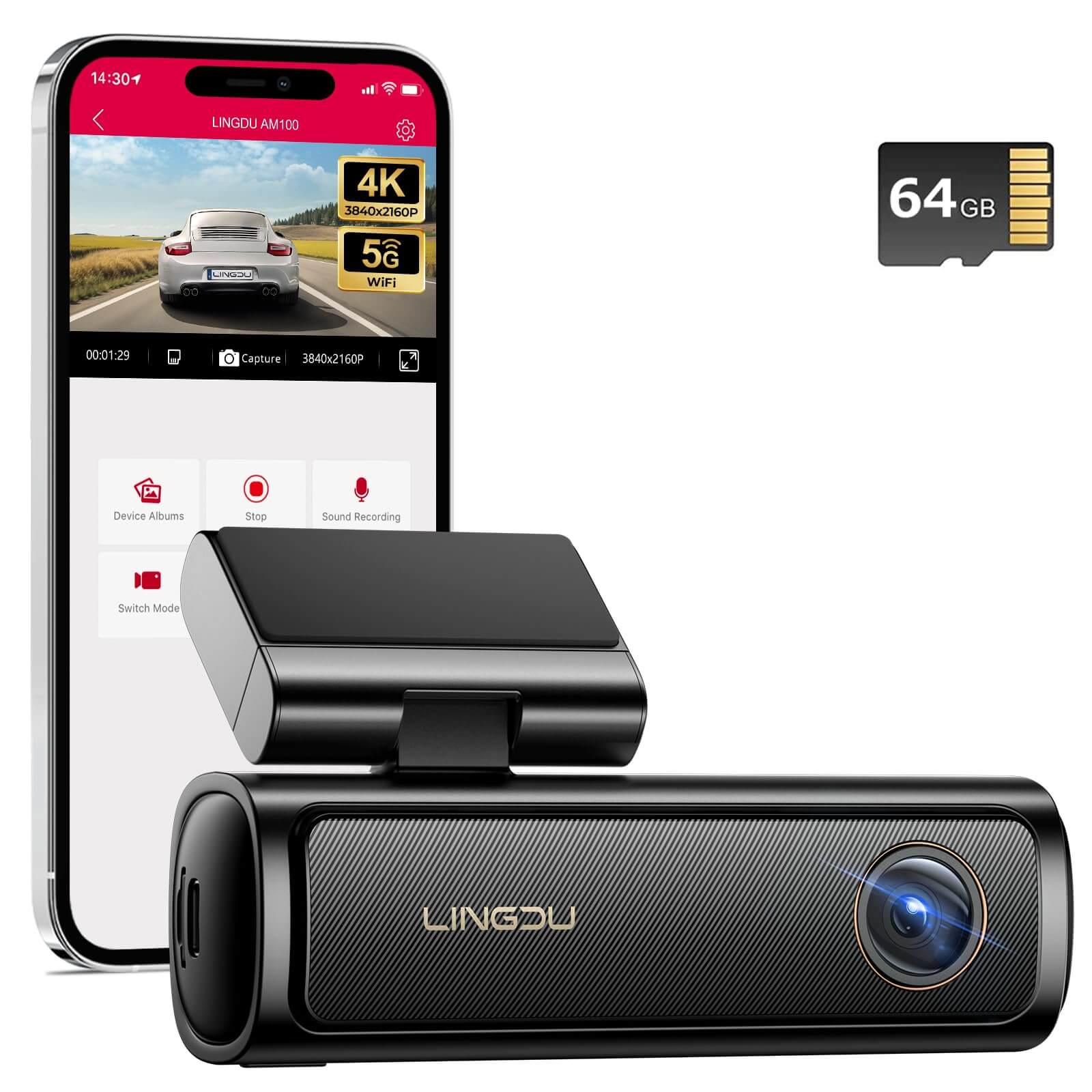 LINGDU AM100 1CH Dash Cam 4K with ADAS Voice Control 24H Parking Mode - AZDOME Official Stores