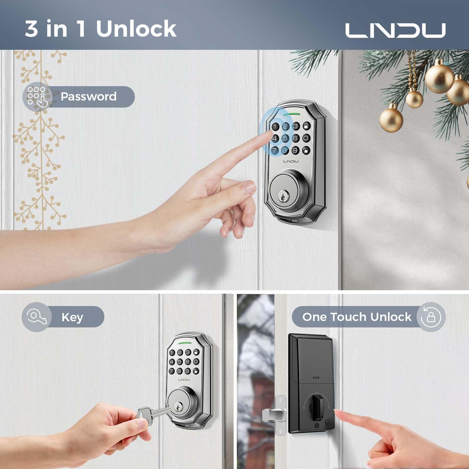 LNDU D180 Keyless Enter Deadbolt Lock Easy to Install - AZDOME Official Stores