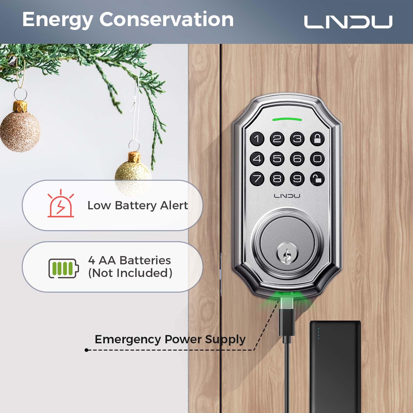 LNDU D180 Keyless Enter Deadbolt Lock Easy to Install - AZDOME Official Stores