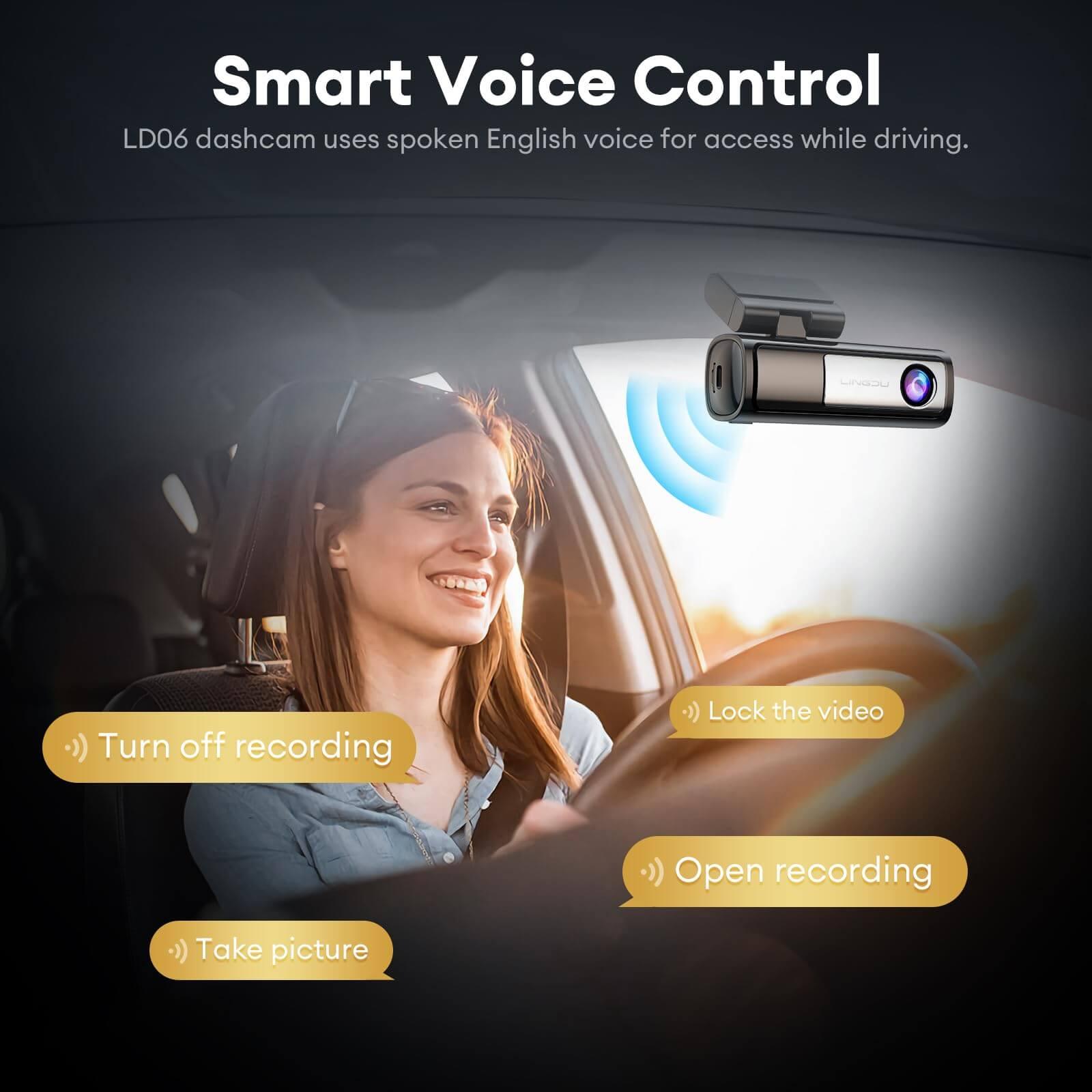 LINGDU LD06 1CH Dash Cam 5K Voice Control 24H Parking Mode No Battery - AZDOME Official Stores