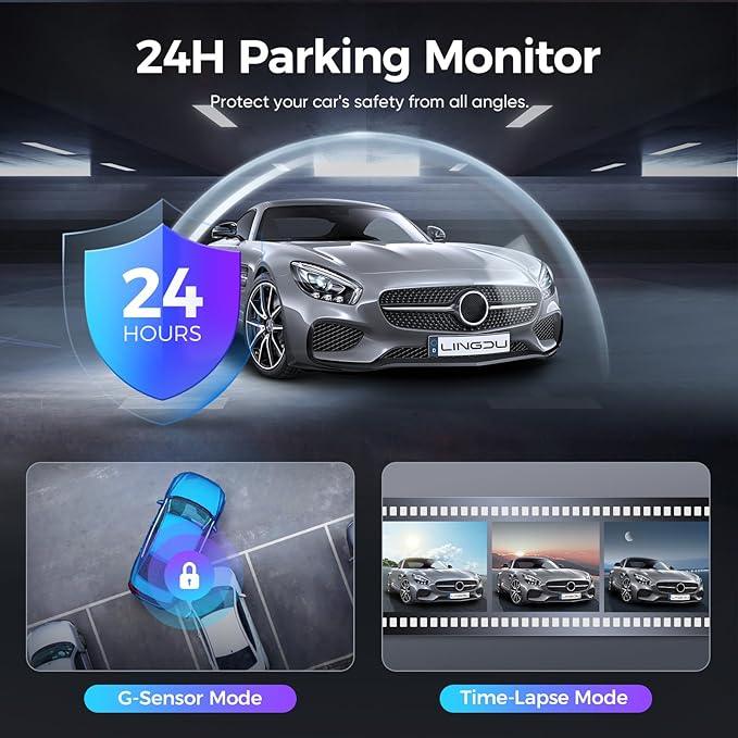 LINGDU AM100 1CH Dash Cam 4K with ADAS Voice Control 24H Parking Mode - AZDOME Official Stores