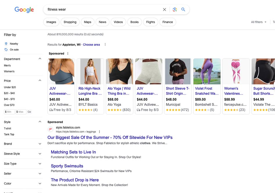 Search Engine Advertising for fitness instructors