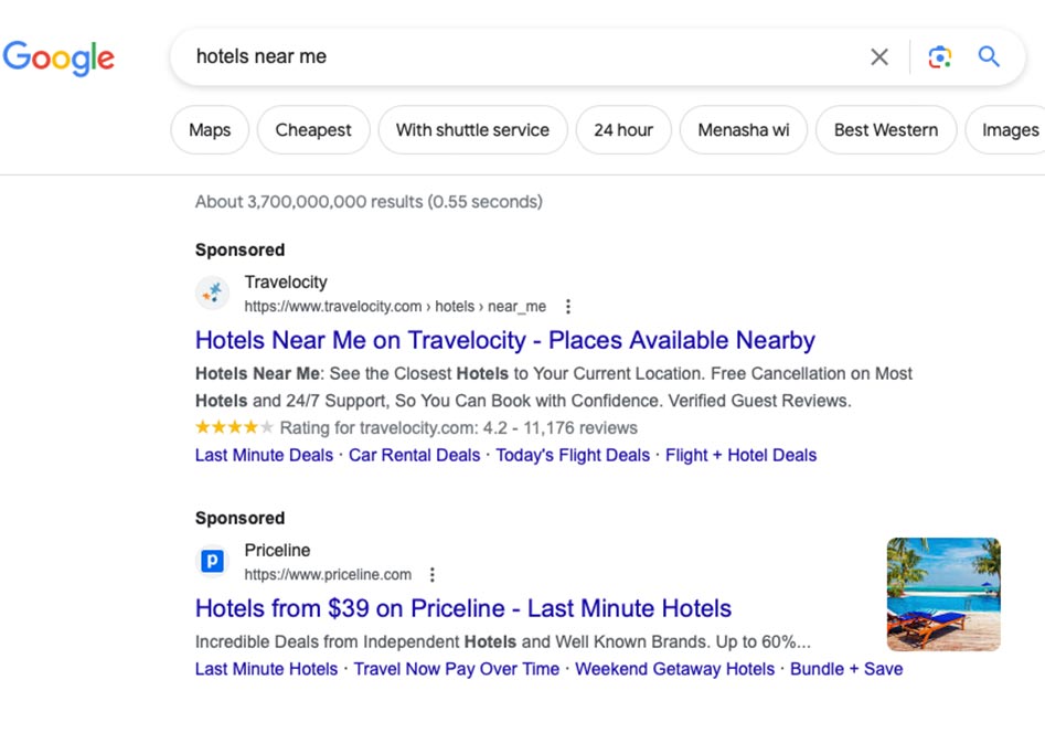 Search Engine Advertising for hotels