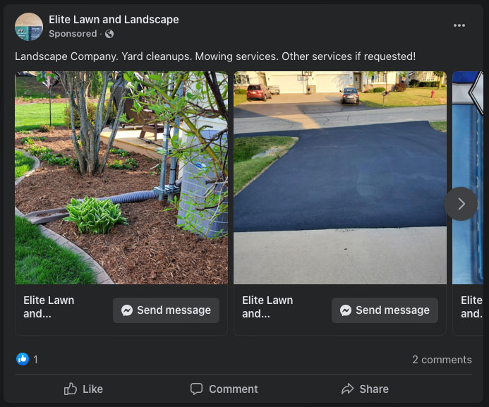 Social Media Marketing for landscapers