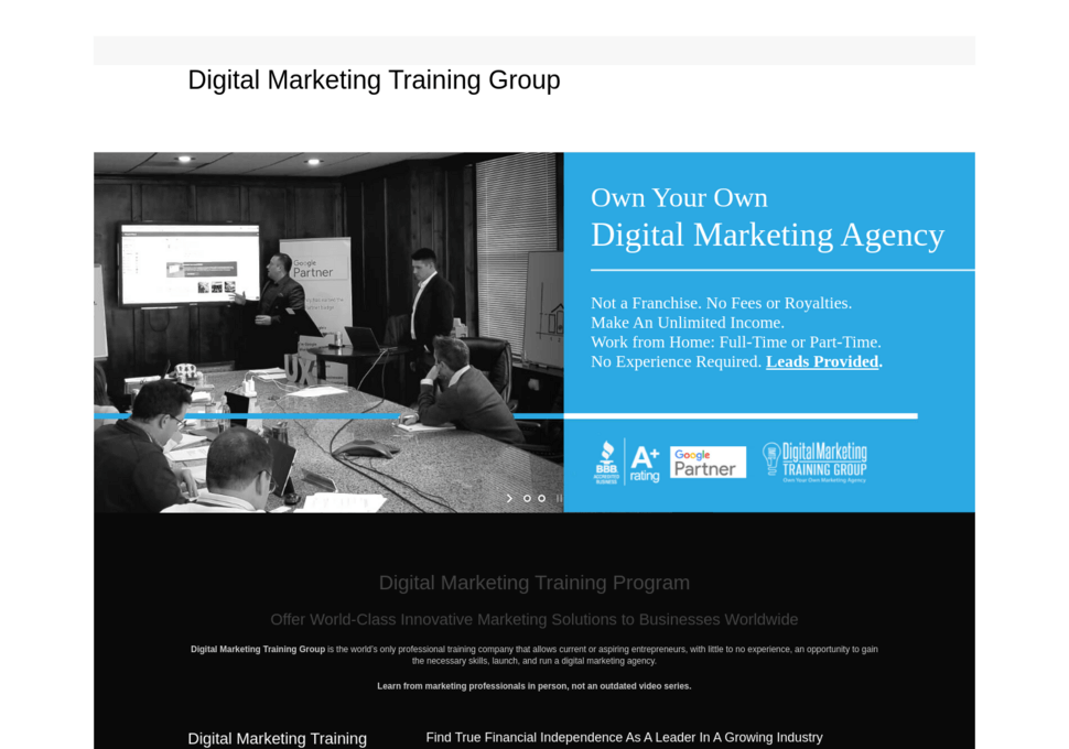 Digital Marketing Training Group