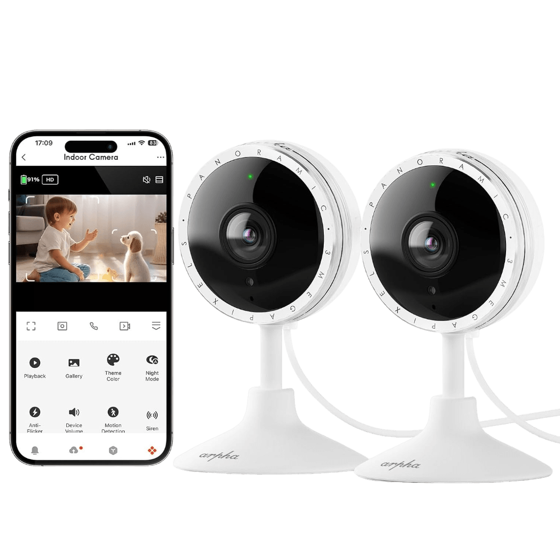 Arpha P160 Security Camera 2K WiFi (2 Pack) - AZDOME Official Stores